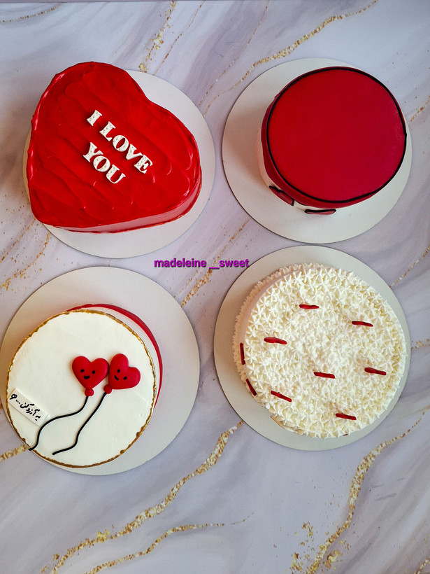 کیک عاشقانه مخصوص ولنتاین ❤️❤️❤️